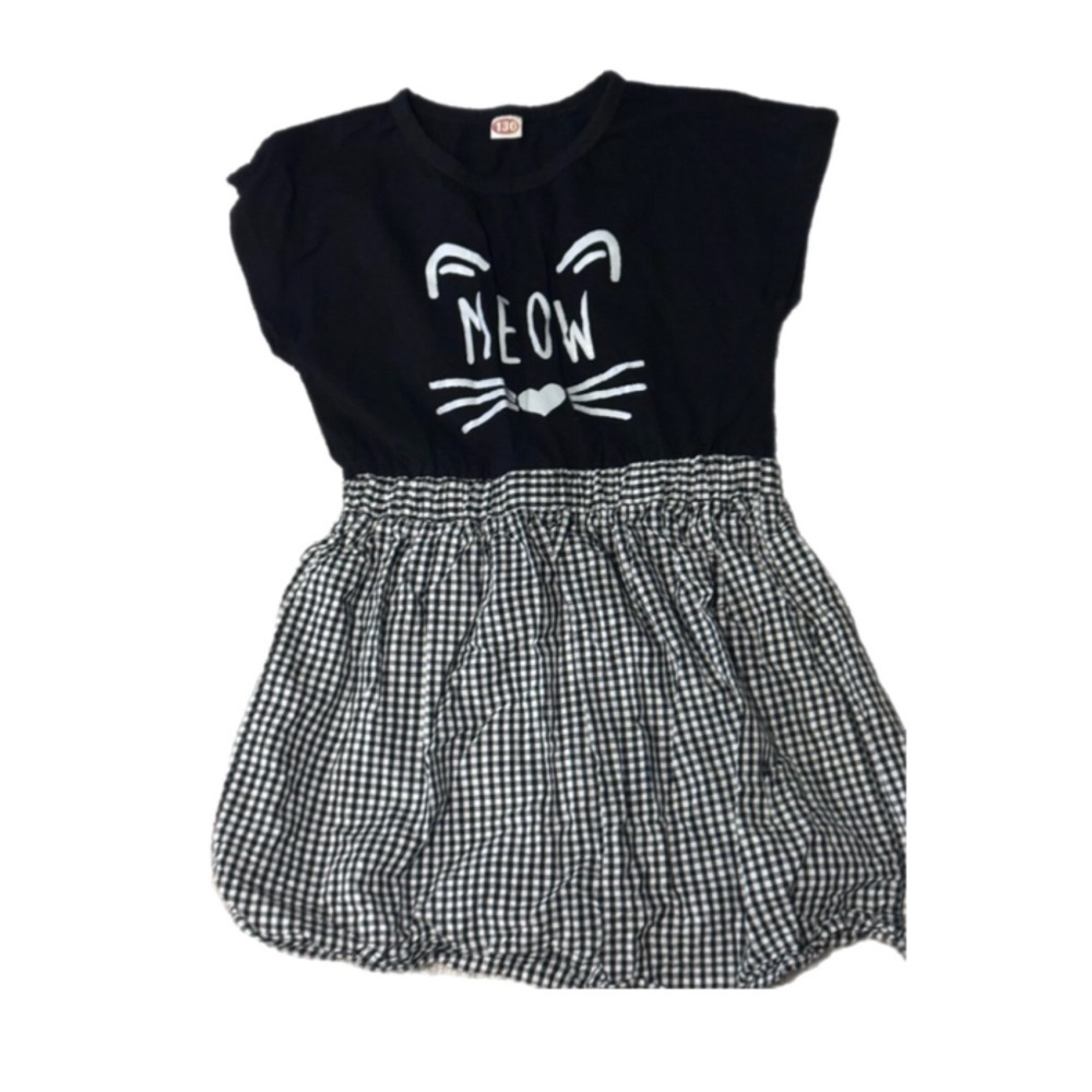 ☃️Black and White Cat Print Dress